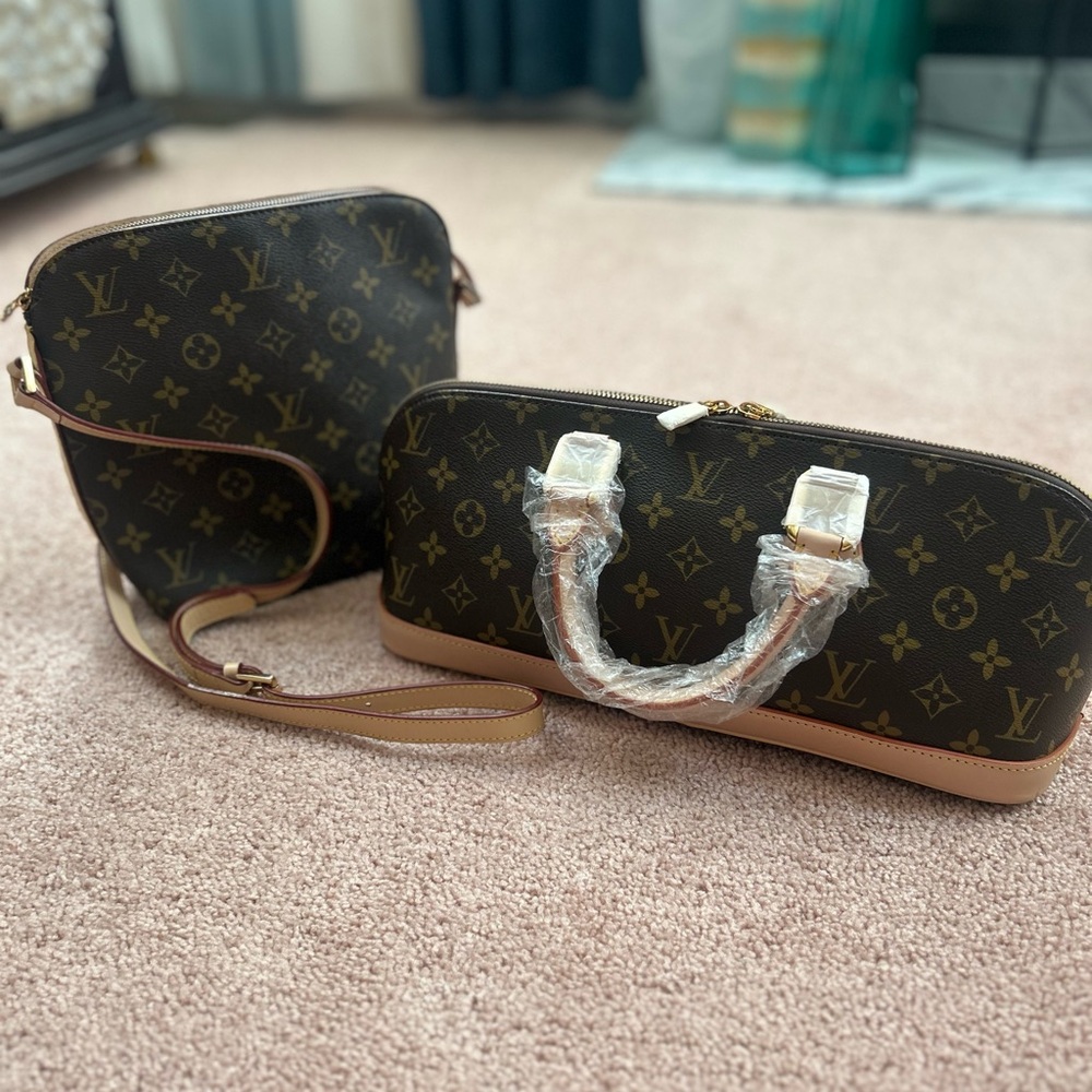 Dark Brown Monogram Crossbody Bag